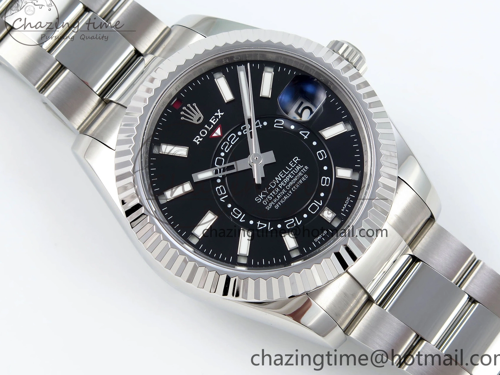 0514 Sleek Sky-Dweller 326934 904L SS ZF 1:1 Best Edition Black Dial on SS Bracelet A 1705